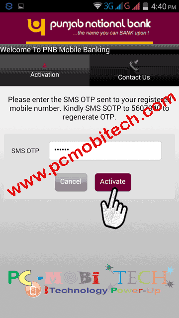 how to activate sms alert in pnb through sms