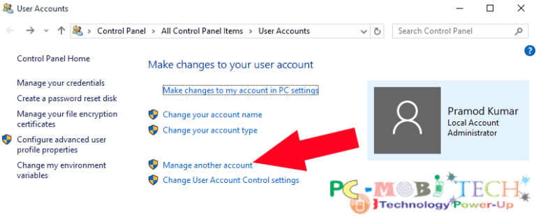 how to change user name on windows