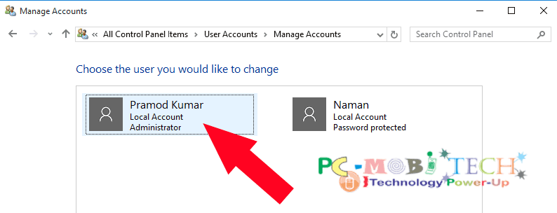 change pc username