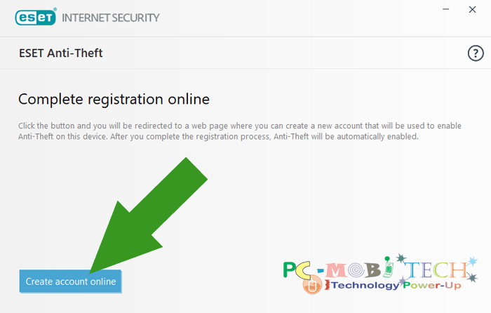 Eset Internet Security Anti-theft activation-Create-Account-Online 4