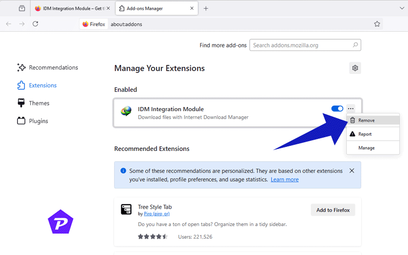 remove-idm-extension-from-Firefox-browser