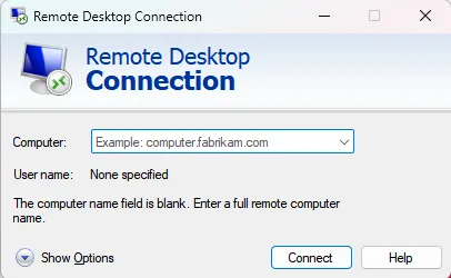 Remote Desktop Connection