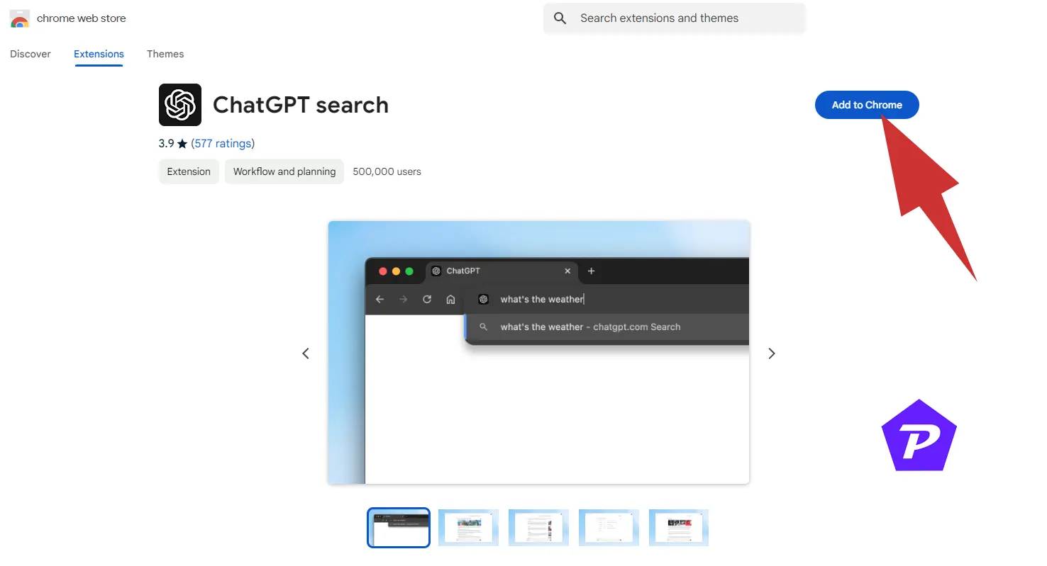 ChatGPT Search Chrome Store