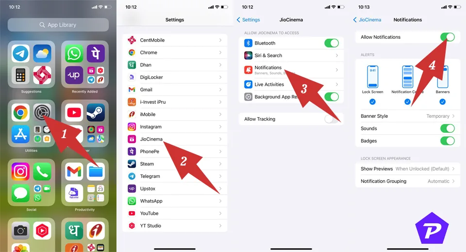 How to Disable notifications of an app on iPhone and ios - pcmobitech.com