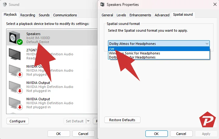 Disable Fancy Sound Settings